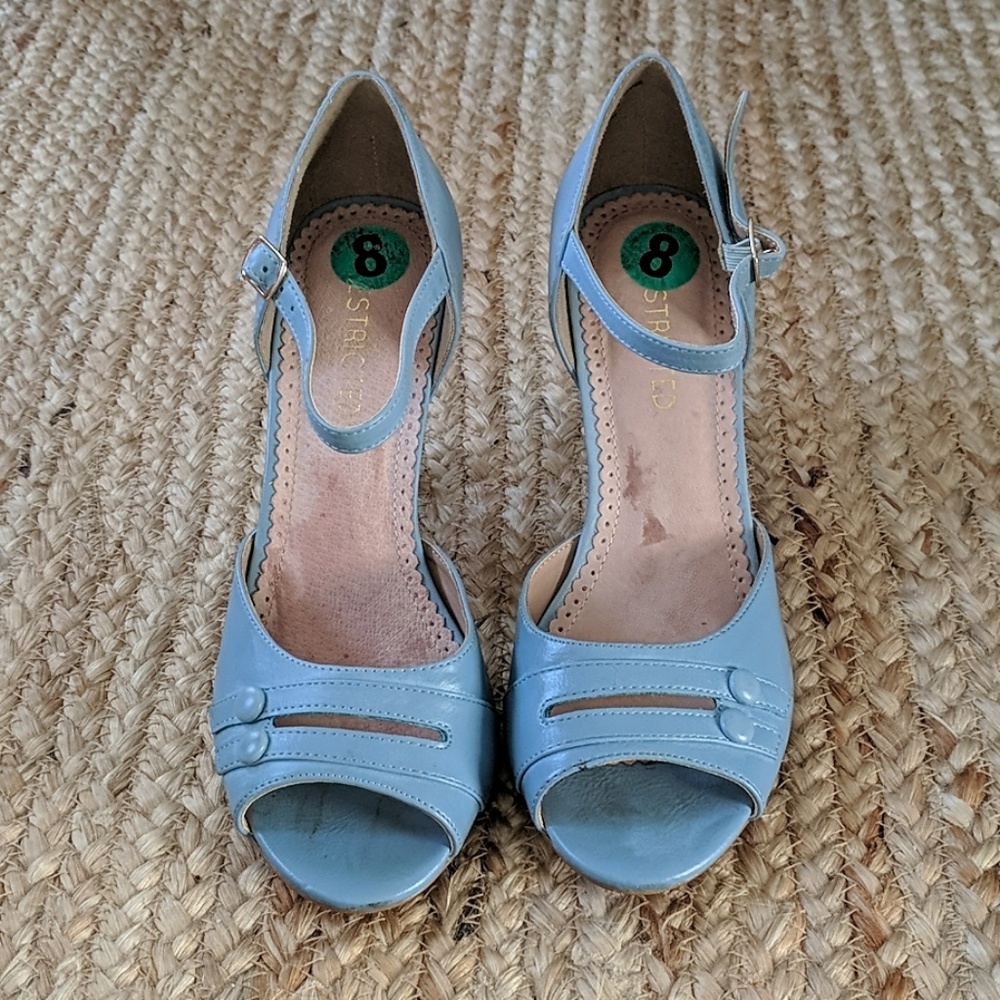 • Restricted • Powder Blue Peeptoe Heels